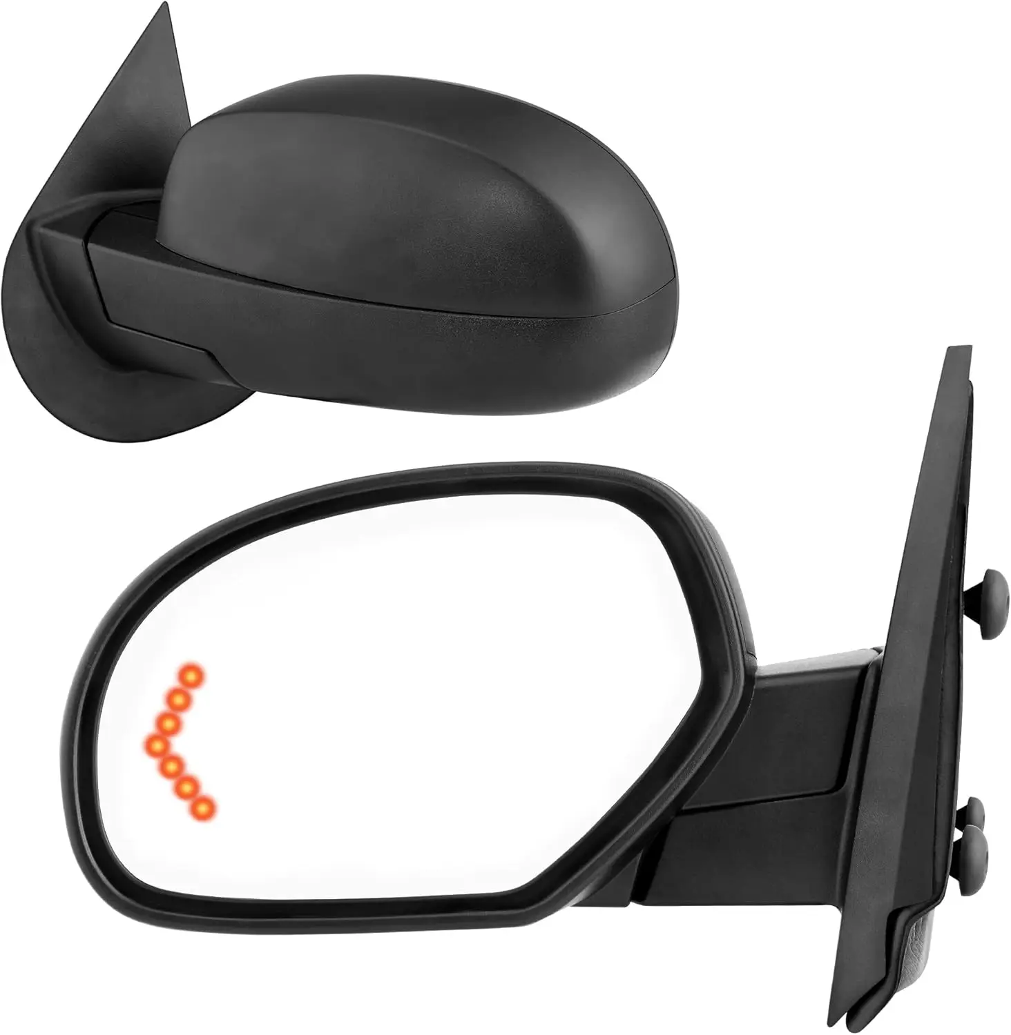 Towing Application, Glass Material, Silver Color, Power-Adjustable, Heated, with LED Arrow Turn Signal