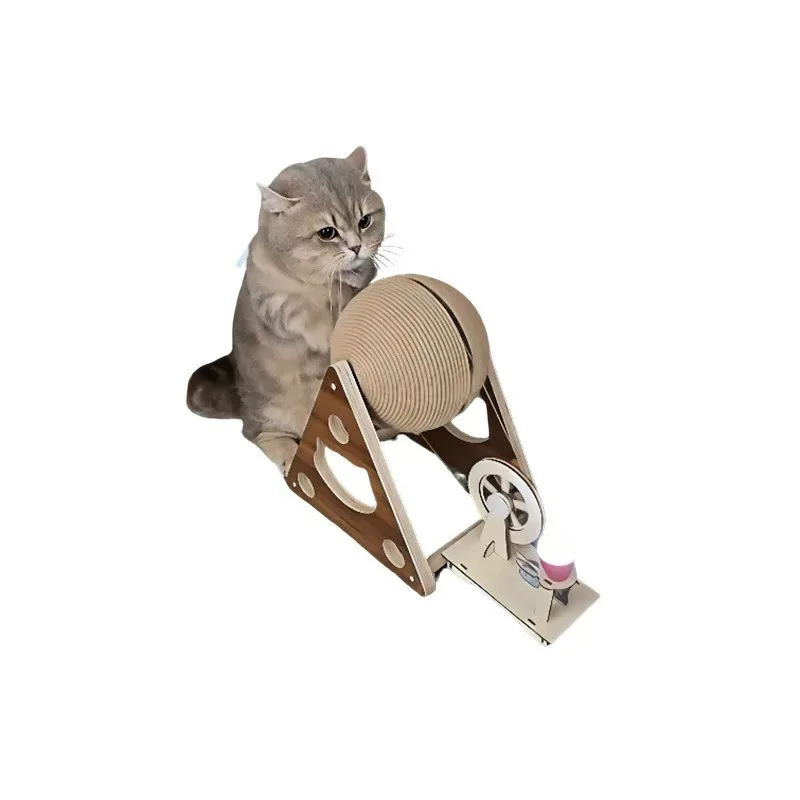 Vertical Cat Scratching Board with Scratching Ball, Wear Resistant Non Shedding Hemp Rope Design, Kitten Claw Grinding Daily Toy