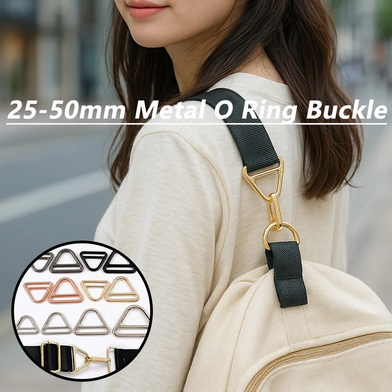 

2-10Pcs Metal O Rings Buckle for Backpack 25-50mm Bag Strap Webbing Clasp DIY Belts Connect Hook Hardware Sewing Accessories