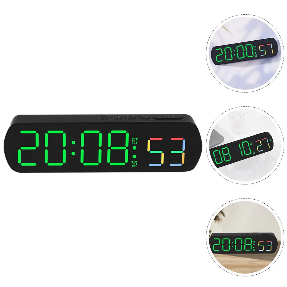 LED Digital Clock Alarm Clock with Temperature Display Countdown Timer Multi Scene Use for Bedroom Living Room Office Hotel