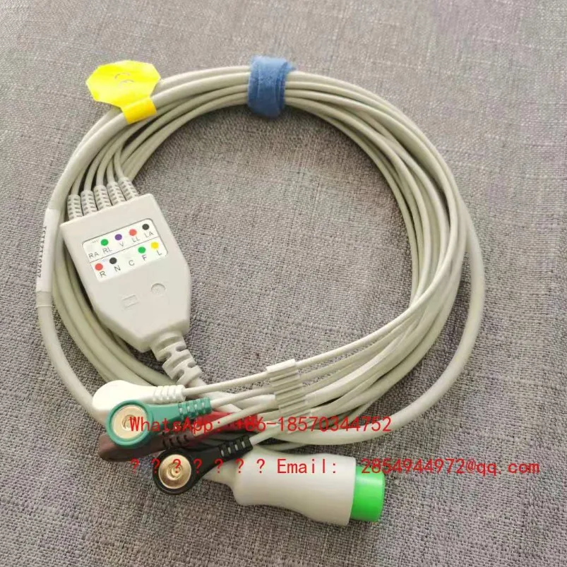 Suitable for Defibrillator D3 D6 ECG Lead Wire (12 Pins and 5 Buckles)
