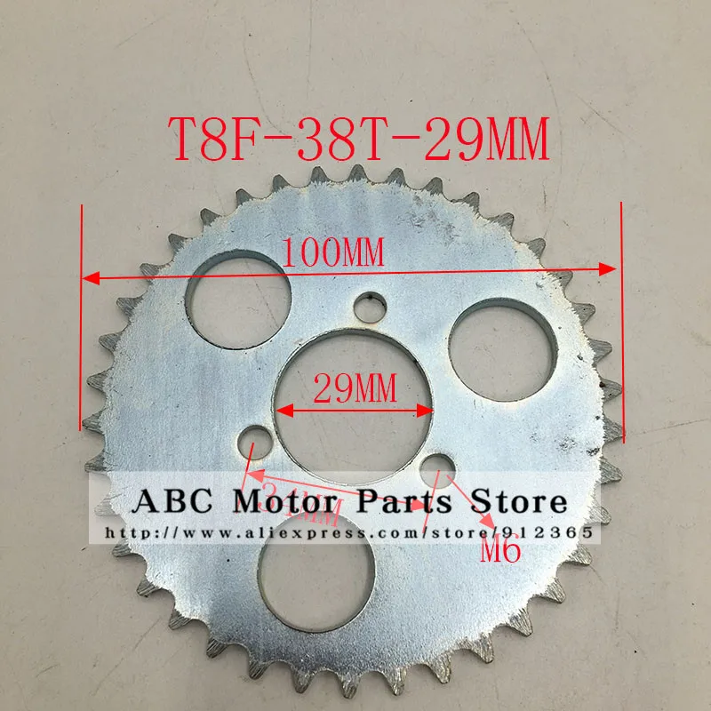 35 38 44 54 64 74 Tooth 44T 54T 64T 74T T8F 35MM Rear Sprocket Mini Moto ATV Quad Dirt Pit Pocket Bike Cross 47cc 49cc Parts