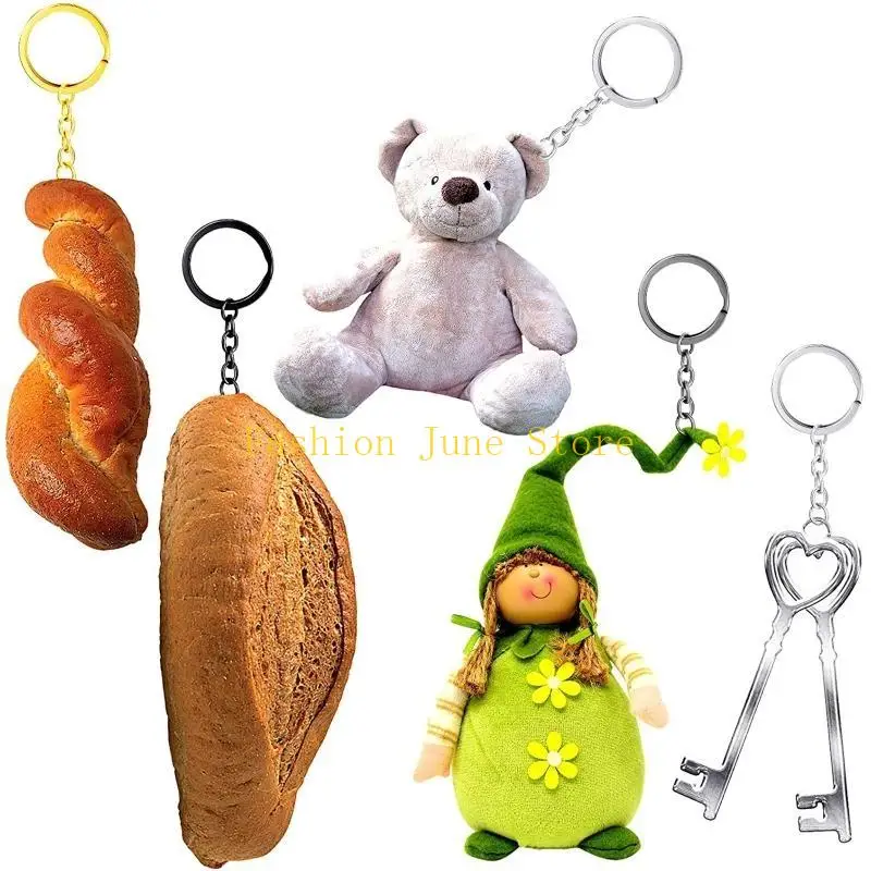 N5KA 250Pcs Keychain Rings Including 35xKeychain Rings & Jump Rings 180xScrew Eye Pin