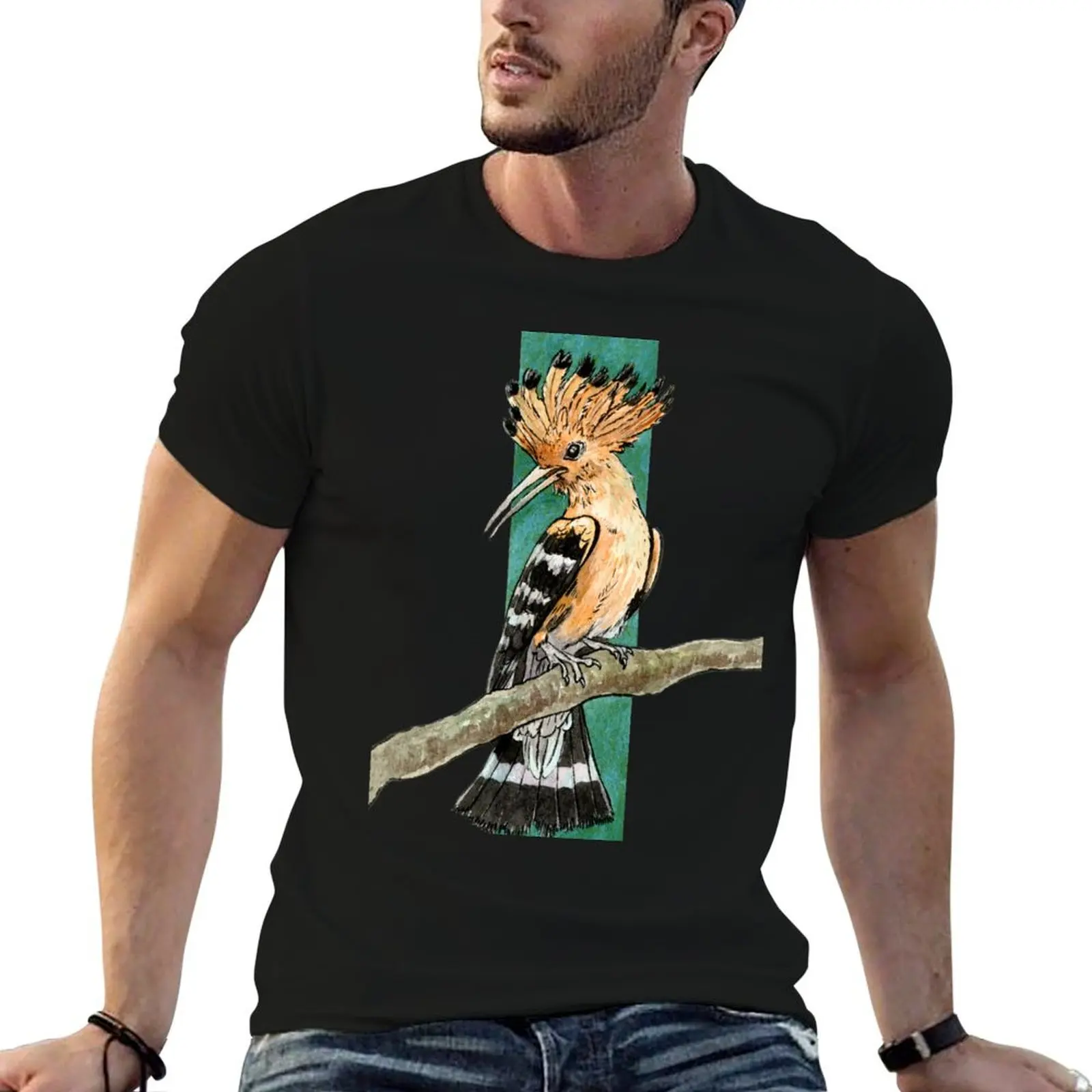 

cotton t T-Shirt man for percent 100 man soft shirt t cotton Bird for shirts Hoopoe