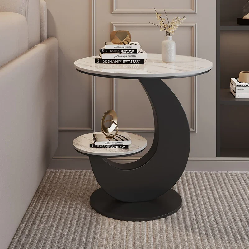 أريكة حافة بلاطة صخرية فاخرة خفيفة لغرفة المعيشة زاوية منزلية بسيطة وحديثة بجانب السرير طاولة صغيرة شقة صغيرة #4