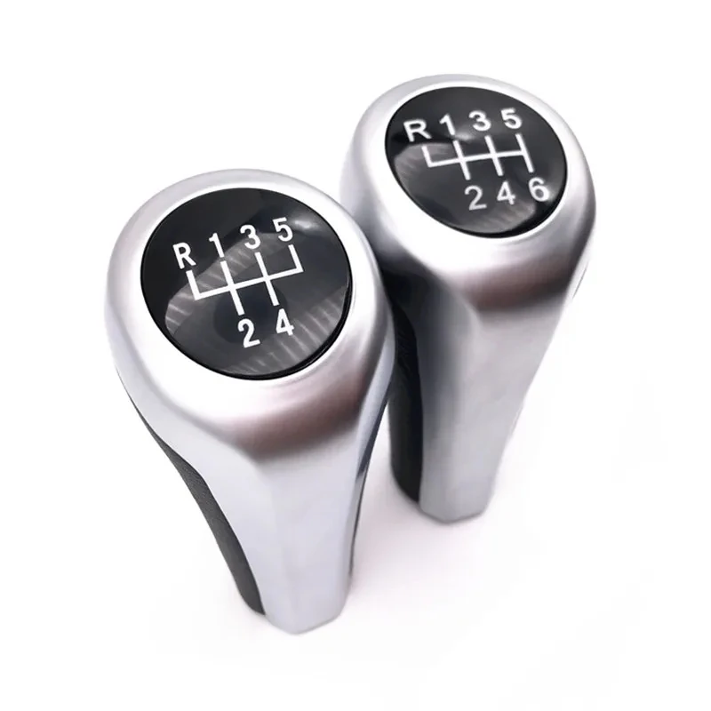 Gear Shift Knob for BMW 3 5 6 Series E30 E36 E46 E53 E60 E61 E63 E65 E83 E87 E90 E91 E92 X1 X3 X5 Matte Carbon Fiber Chromed Pen