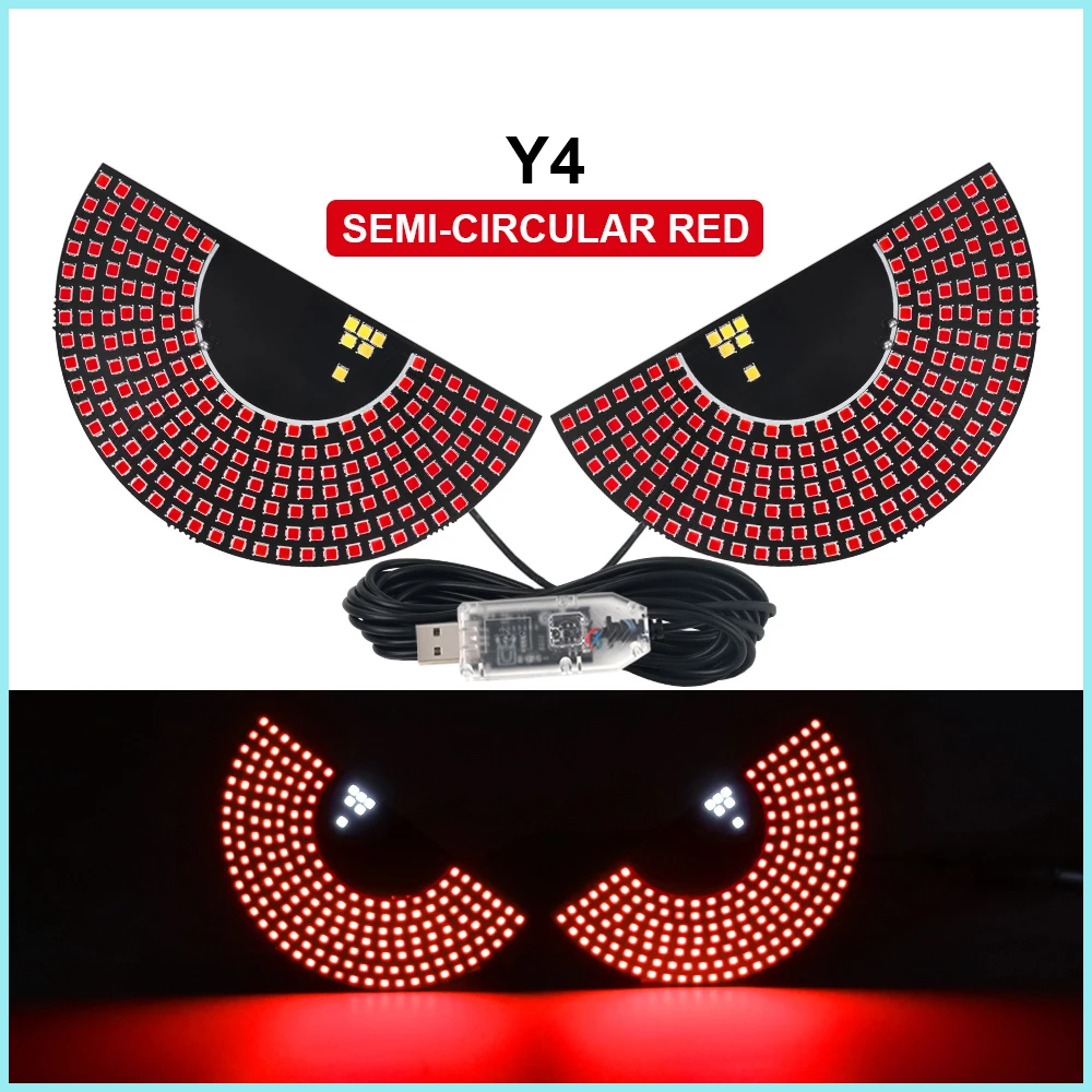 

Dynamic Devil Eyes Light Car Windshield Dynamic LED Matrix Panel Screen Light for Car Truck Window Decor Lighting USB 5V