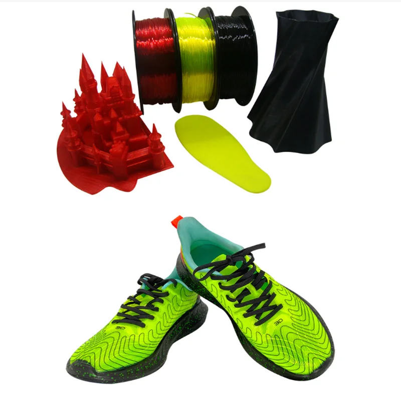 

INTORO TPU Air Flexible 3D Filament, High Resilience Foaming, 95 Variable Hardness, Lightweight Matte Structural TPU for Shoes