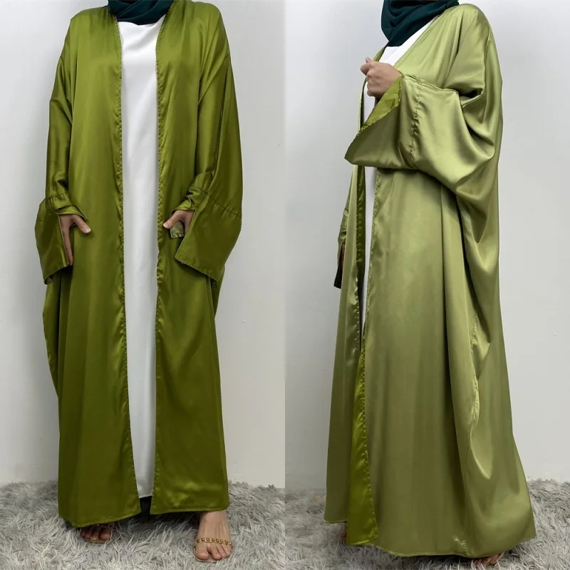 Cardigan en Polyester à la mode avec manches chauve-souris musulmanes, ample et Double face, Abaya 1428 Ramadan dubaï luxe Islam élégant