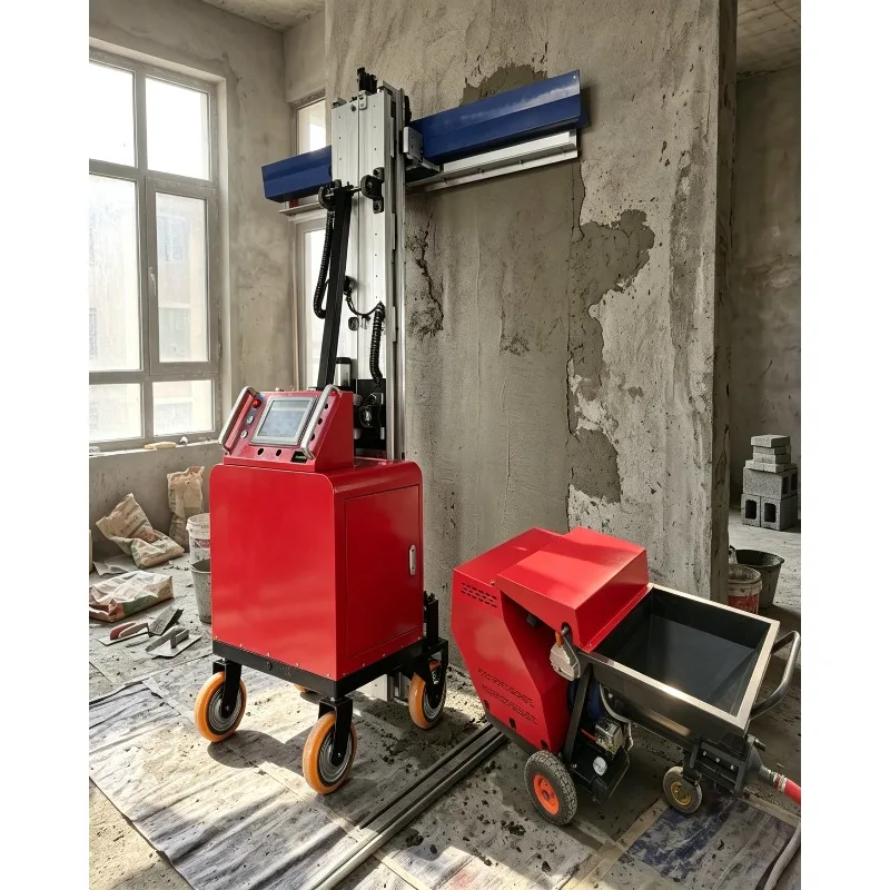 New‑Tech Automatic Wall Cement Rendering & Plastering Machine Wall Smoothing Robot, Construction Concrete Machinery for Sale