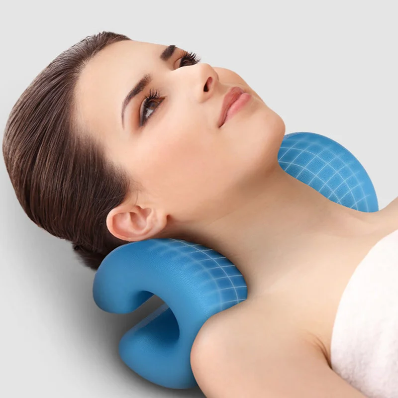 Thermoplastic Elastomer Neck Massage Pillow Cervical Protection Correction Traction Physiotherapy Cushion for Pain Relief Spine