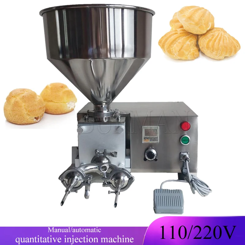 2023 Manual Automatic Quantitative Injection Machine Cream Coated Flower Puff Grouting