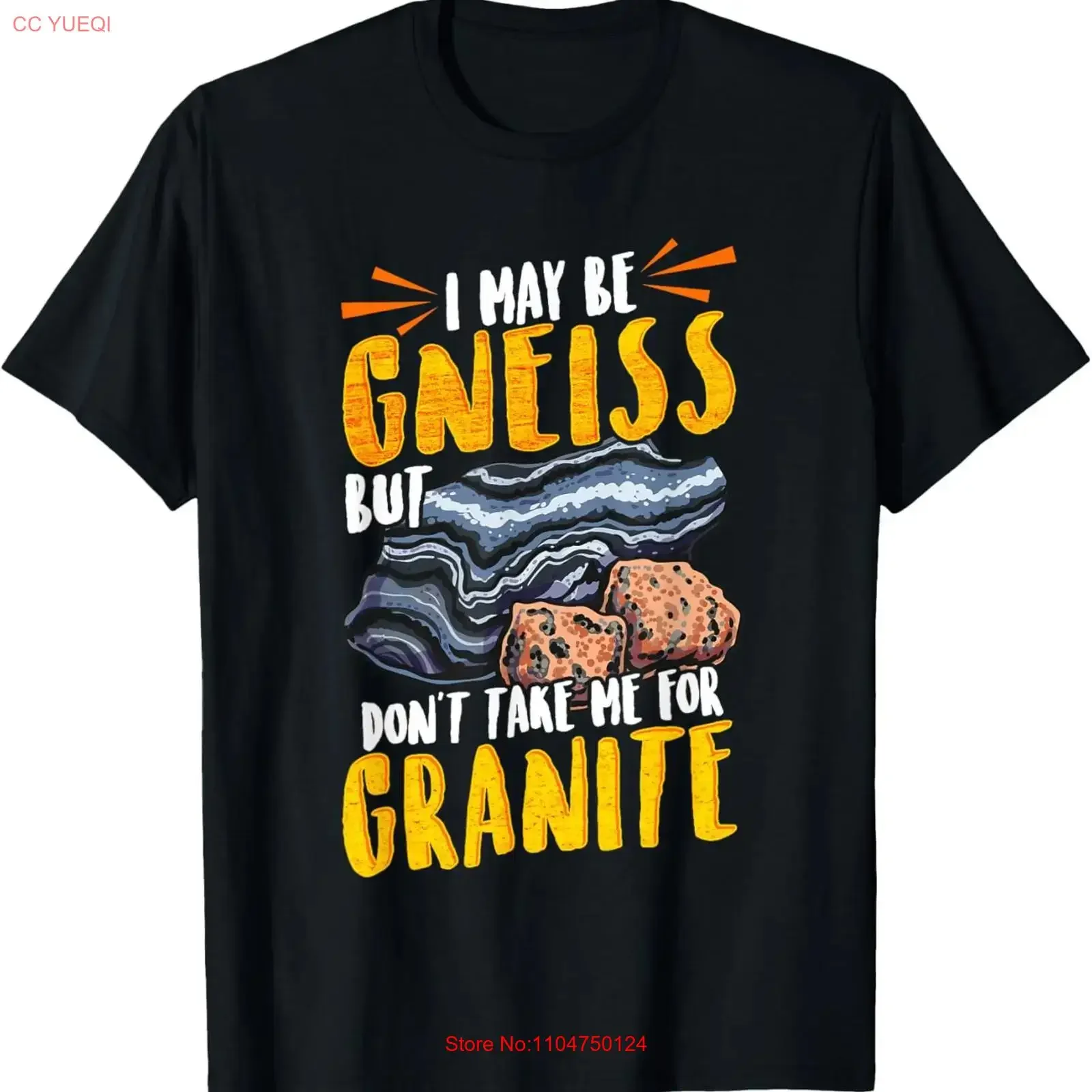 Camiseta divertida de geología con la frase 'Puedo ser Gneiss, pero no me confundas con granito', estilo vintage, ropa de diseñador, moda unisex, transpirable