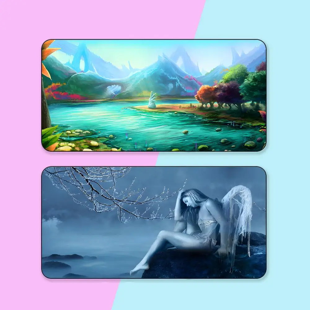 

Художественный цифровой художественный пейзажный коврик для мыши, резиновый коврик для мыши, компьютерный ноутбук, официальный настольный игровой коврик
