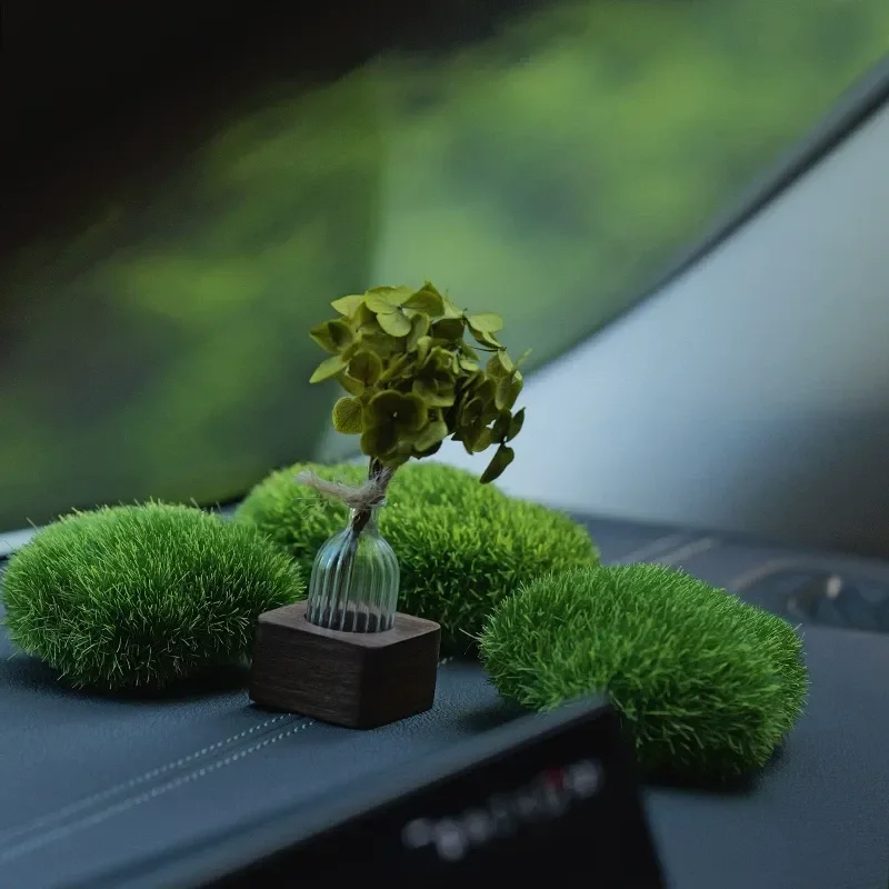 Car Interior Moss Decorative Ornament Real Flower Immortal Bouquet Plant Car Flower Arrangement Aromatherapy Perfume Diffuser