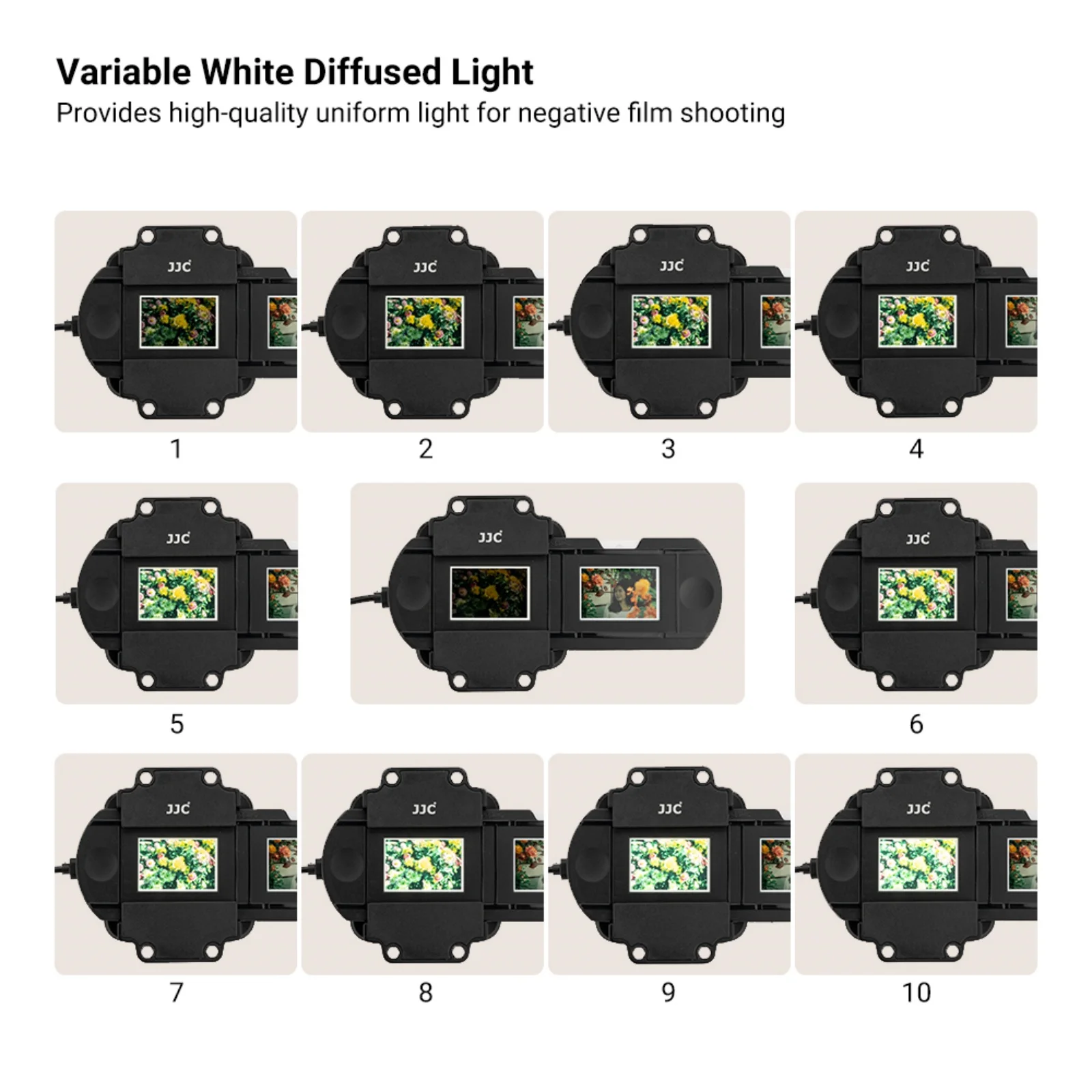 Jjc-負のフィルム化されたデジタイザーアダプター、LEDライトスキャナー、ストリップマウント、ホルダーセット、写真に最適、コンバータービューアー、35mm