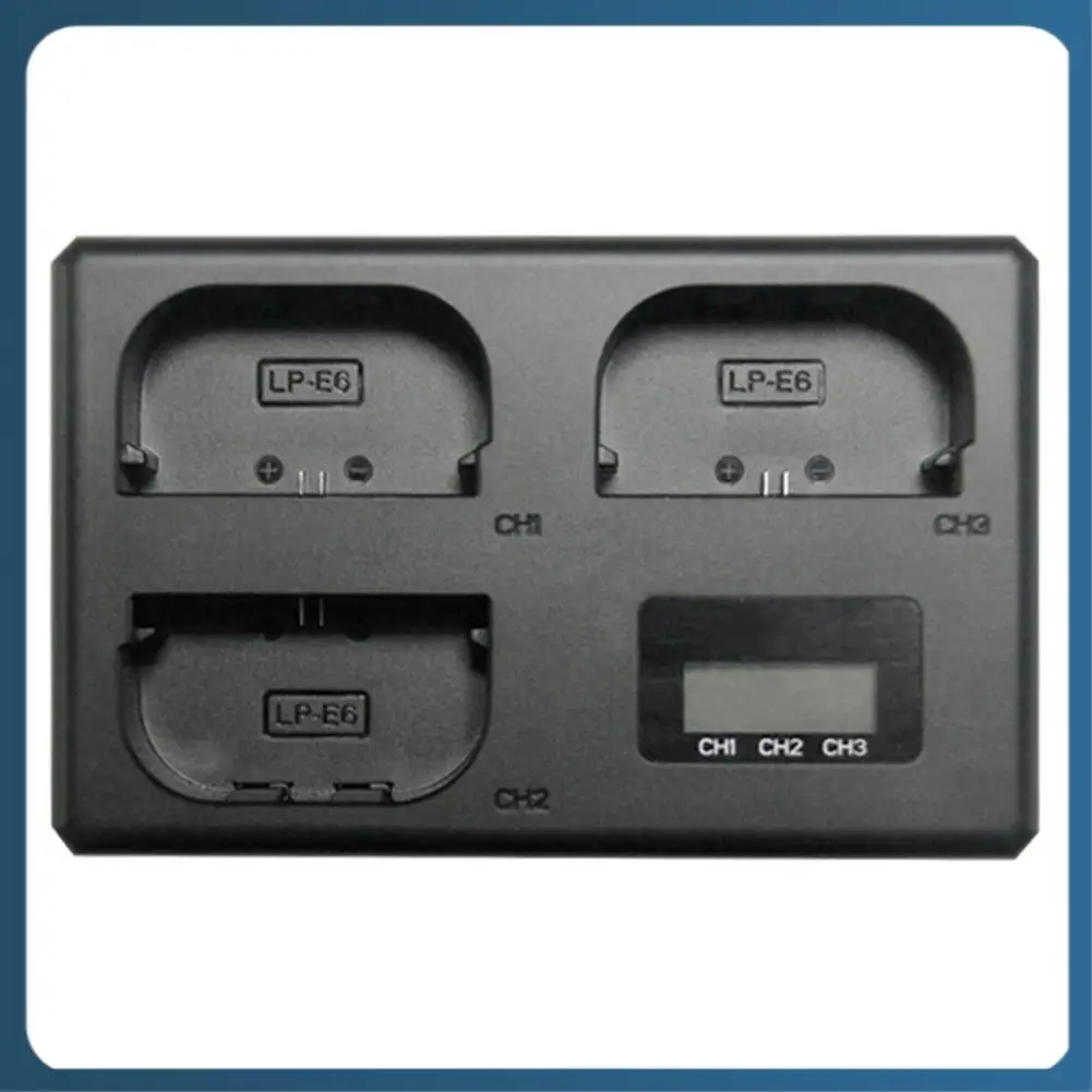

Y22A-Lp-E6 Three-Slot Battery Charger Charge Three Batteries At The Same Time For Canon Eos Camera Battery Charger