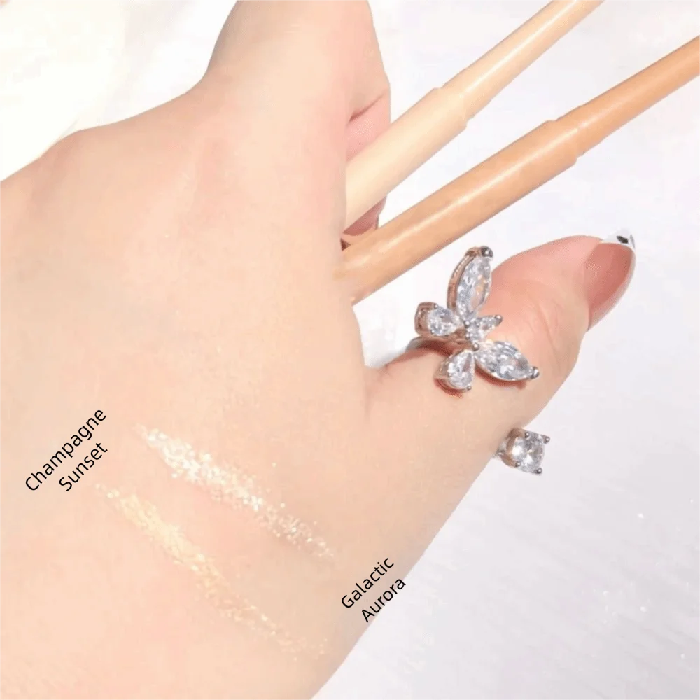 Crayon à paupières pailleté nacré double embout, crayon imperméable pour les paupières, crayon pour les paupières brillant, crayon pour les yeux, maquillage des yeux