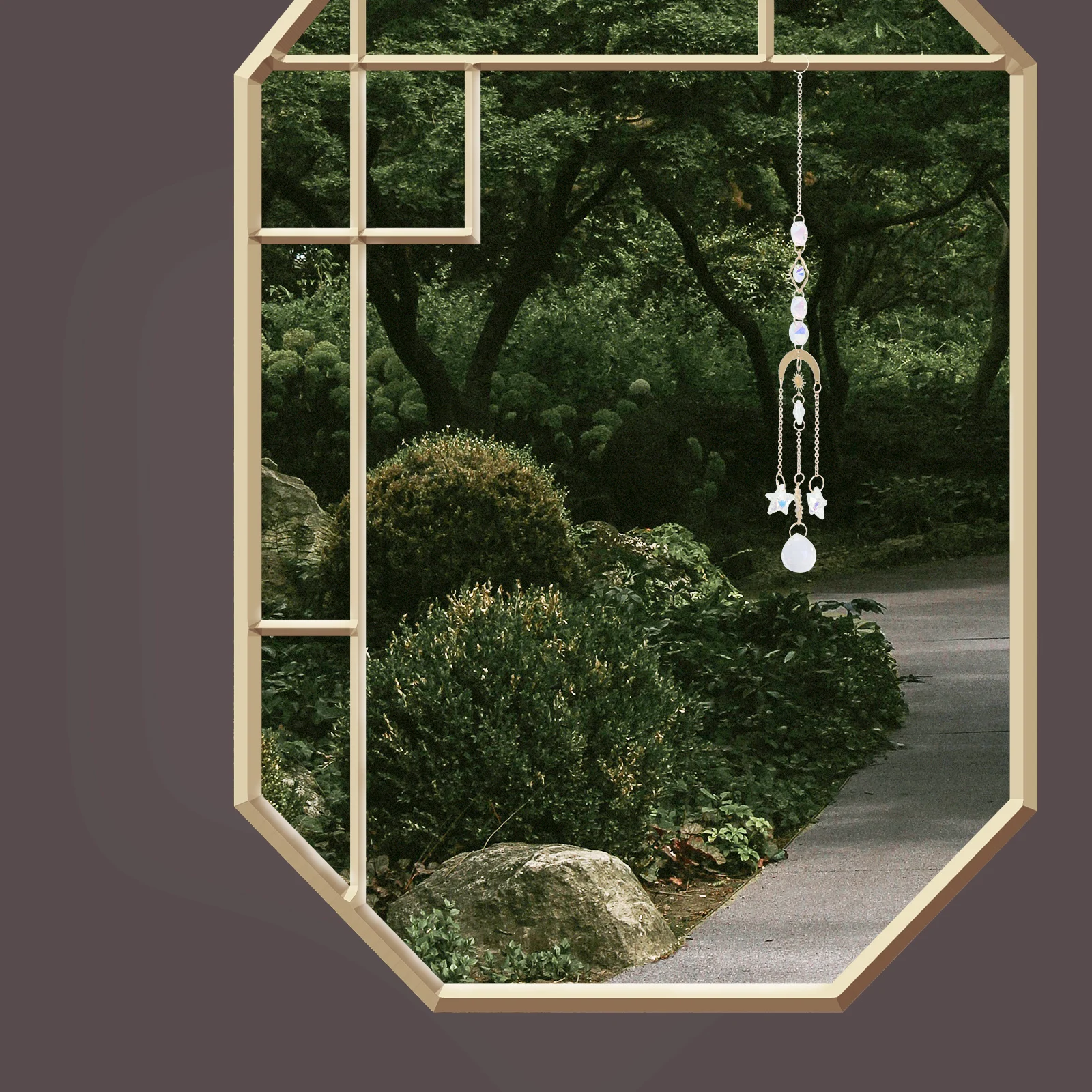 

Crystal Glass Suncatcher Pendant Home Decor Sun Catchers Hanging Garden Party Wedding Stylish Festive Lightweight Alloy