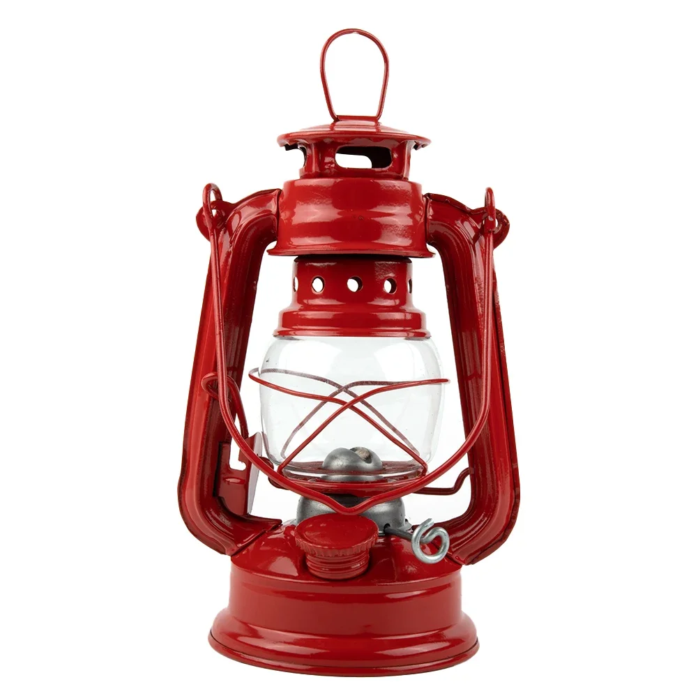 Portable Lanterns 90ml Camping Lamp Retro Style Petroleum Storm Lantern Light Metal Outdoor Camping Atmosphere Lamps Camping