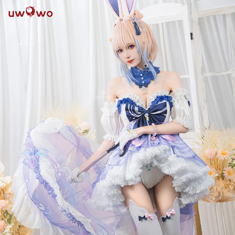 IN STOCK UWOWO Kokomi Bunny Suit Cosplay Exclusive Genshin Impact Fanart Cosplay Cute Halloween Costumes Ganyu/Hutao/Keqing/Ayak