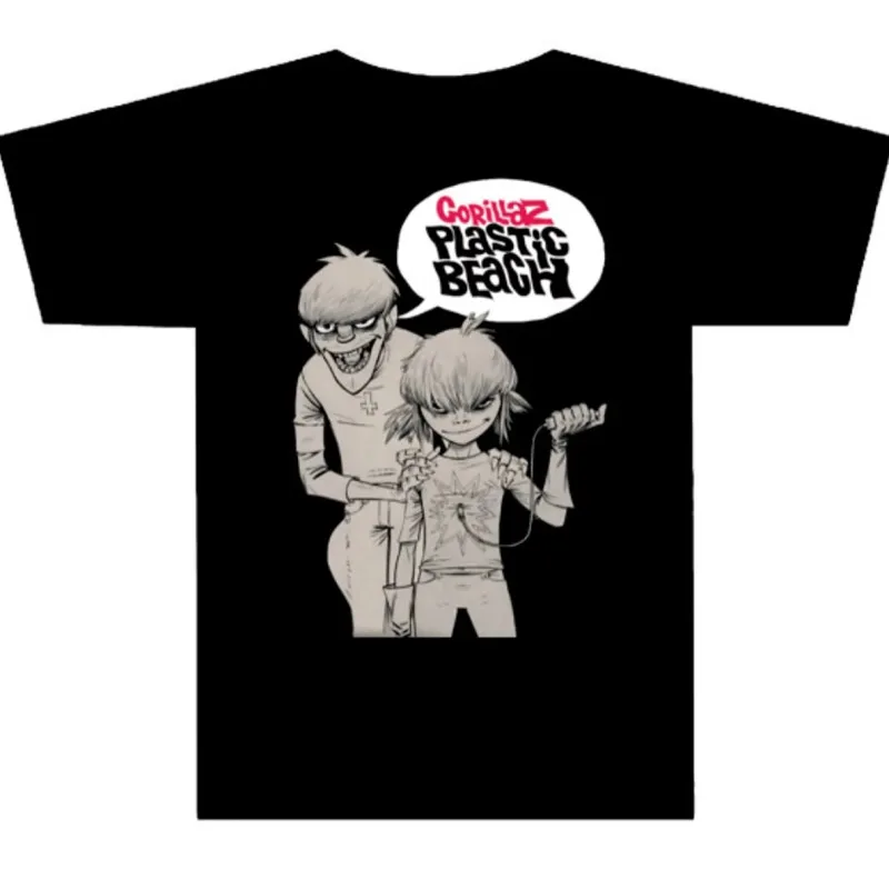 Best Summer (Virtual Band) Gorillaz Hip-Hop American Retro Cotton Casual Short-Sleeved Round-neck T-Shirt