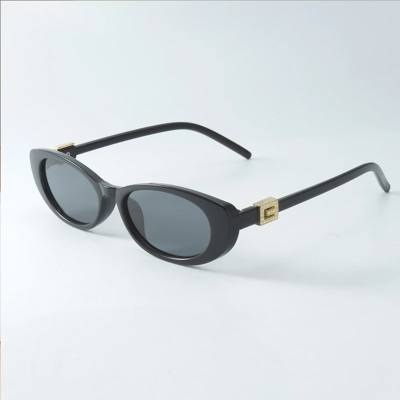 المشي لمسافات طويلة 2 قطعة إطار صغير الموضة مكافحة نظارات الضوء النساء خمر البيضاوي ظلال النظارات الفاخرة النساء نظارات نمط غير رسمي #2