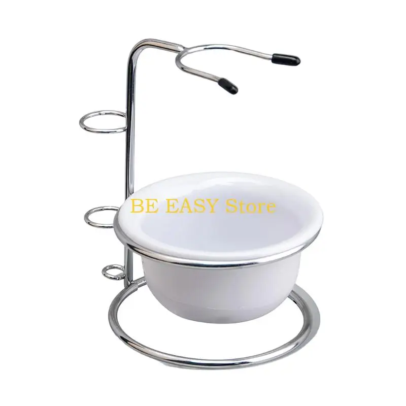 E28F Modern 2 Pack Stainless Steel Shaving Accessory Stand Lavishness Shaving Accessories For Secure And Neat Razors Display