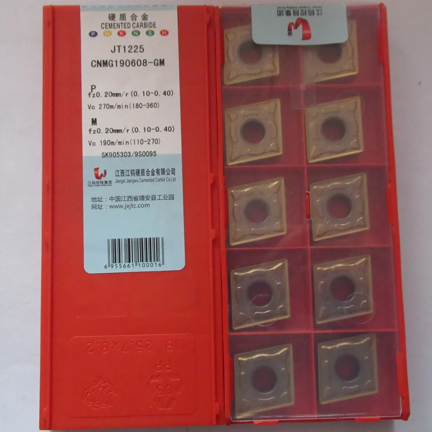 

CNMG190608-GM JT1225/CNMG190612-GM JT1225/CNMG190616-GM JT1225 CNMG642 CNMG643 CNMG644 JXTC CNC carbide inserts 10pcs/box