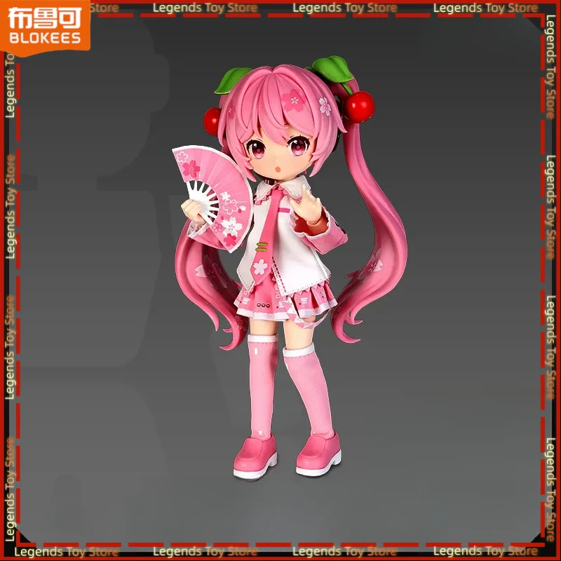 BLOKEES Anime Sakura Girl Assemble Building Block Figure Movable Joint Collectible Desktop Model Action Figure Toy Gift