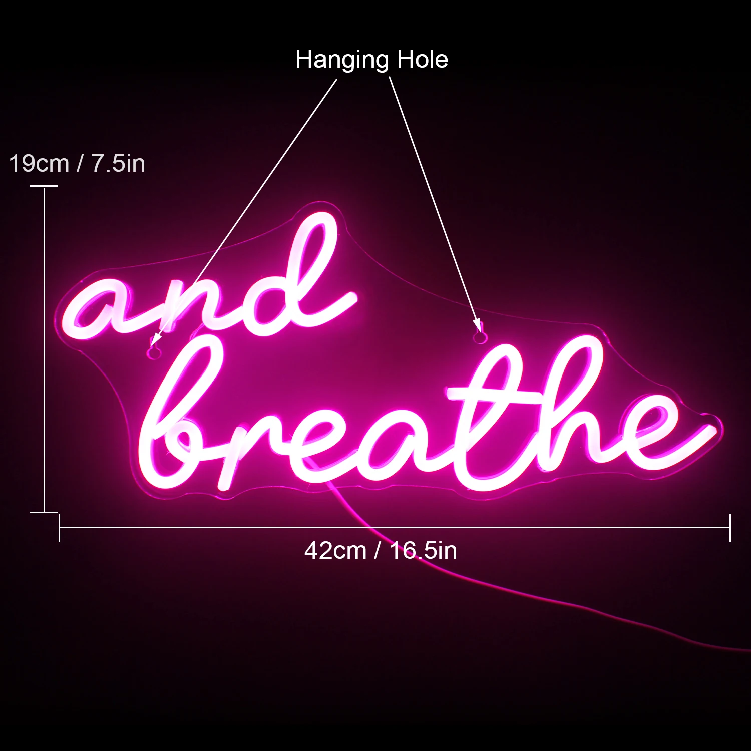 And breathe Pink Neon Sign customized Led Light Bedroom Arcade shop gamer Room Party Art aestheticv y2k Wall Decoration Gift