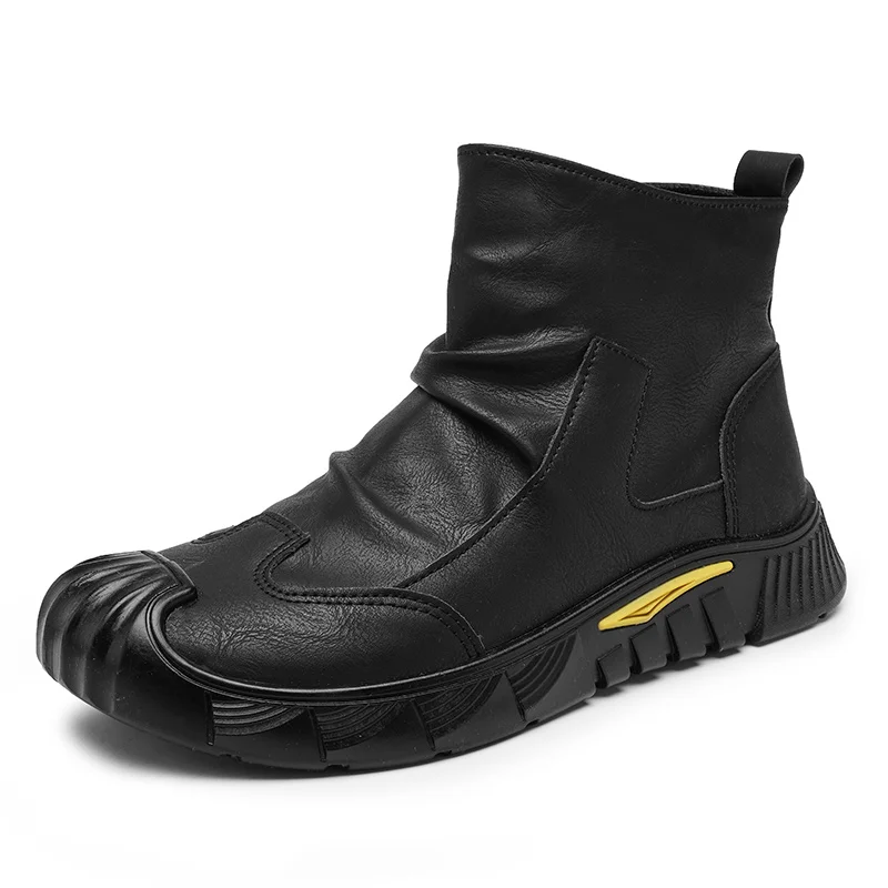 

Новые мужские ботинки для верховой езды больших размеров, мужские лоферы, мужская повседневная обувь, модные спортивные туфли на толстой подошве, мужские кроссовки, кроссовки для бега в стиле панк.