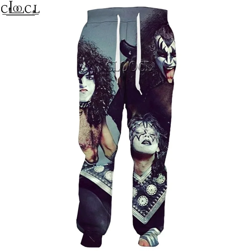 HX 힙합 록 메탈 키스 밴드 남녀공용, 3D 프린트, 재미있는 캐주얼 바지, 남녀공용 스트리트웨어, 스웻팬츠 직송, 가을