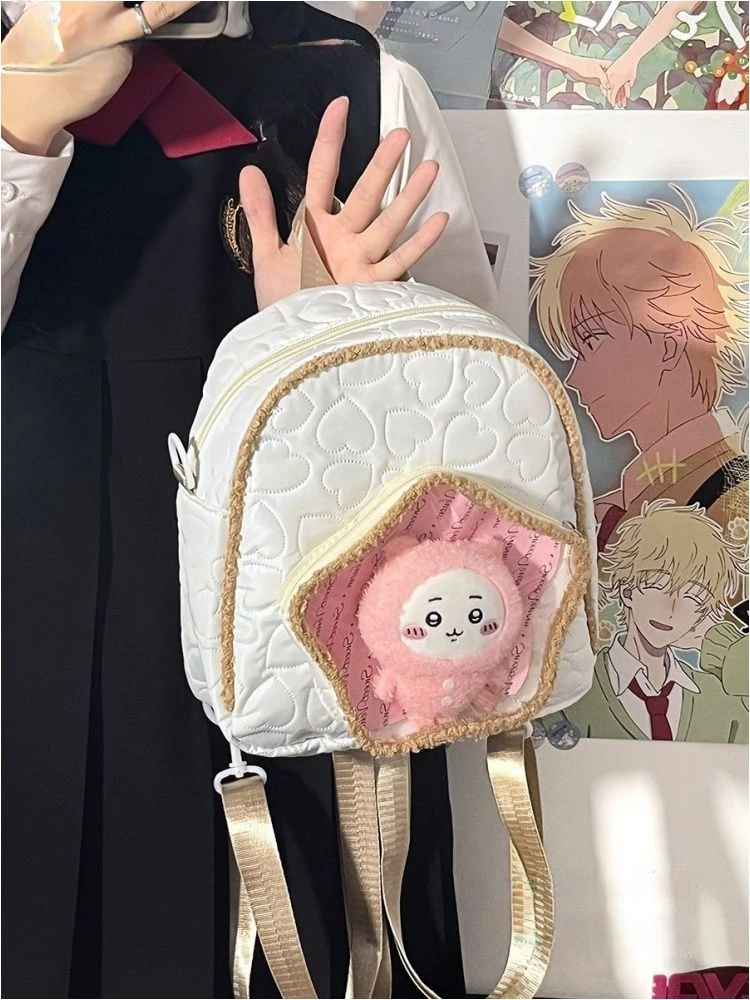 

Transparent Star Heart Ita Mochila Casual School Bag New Japanese Cute Mochilas Mujer Cute Teenage Girls Women Bags Backpack