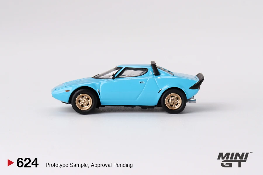 MINIGT 1:64 Lancia Stratos HF Stradale Azzuro Chiaro MGT00624-CH Car Alloy Toys Motor Vehicle Diecast Metal Model for Children