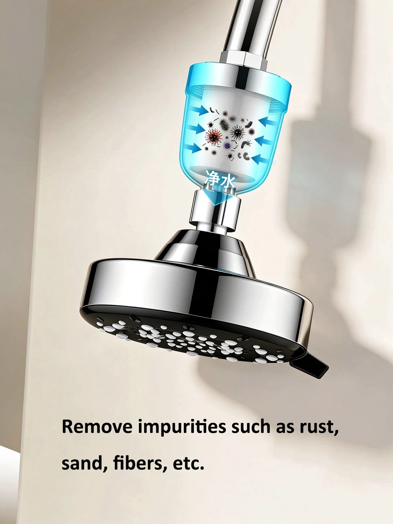 New Mini 12CM Pressurized Wall Ceiling Mounted Shower Head Supercharge Large Flow Top Spray High Pressure Rainfall Shower Head