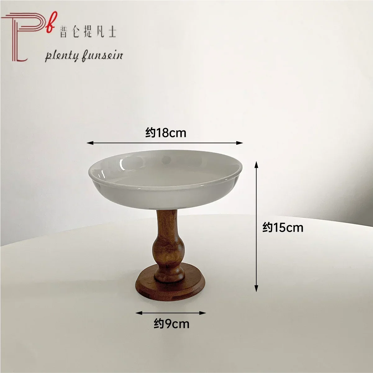 

ins French retro solid wood splicing ceramic goblet coffee cup tray tableware home decoration photo props