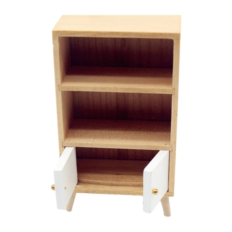 

1:12 Dollhouses Mini Living Room Bookshelf Simulations Living Room Cabinet Mini Cabinet Kid Dollhouses Furniture