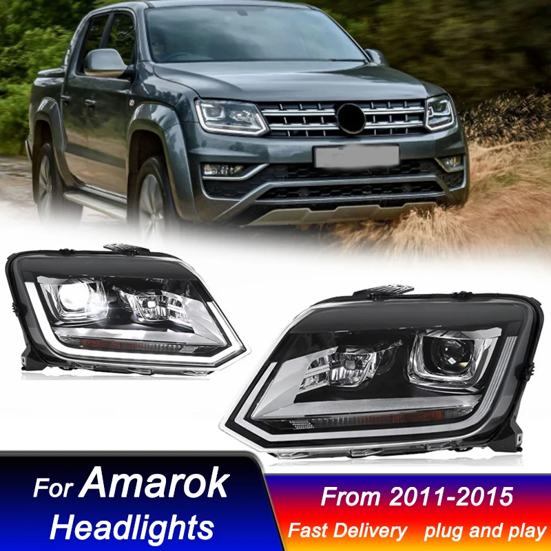 

Hot Car styling Headlight For VW Amarok 11-15 Upgrade new style full led DRL Head Lamp DRL Head Lamp Front light Assembly