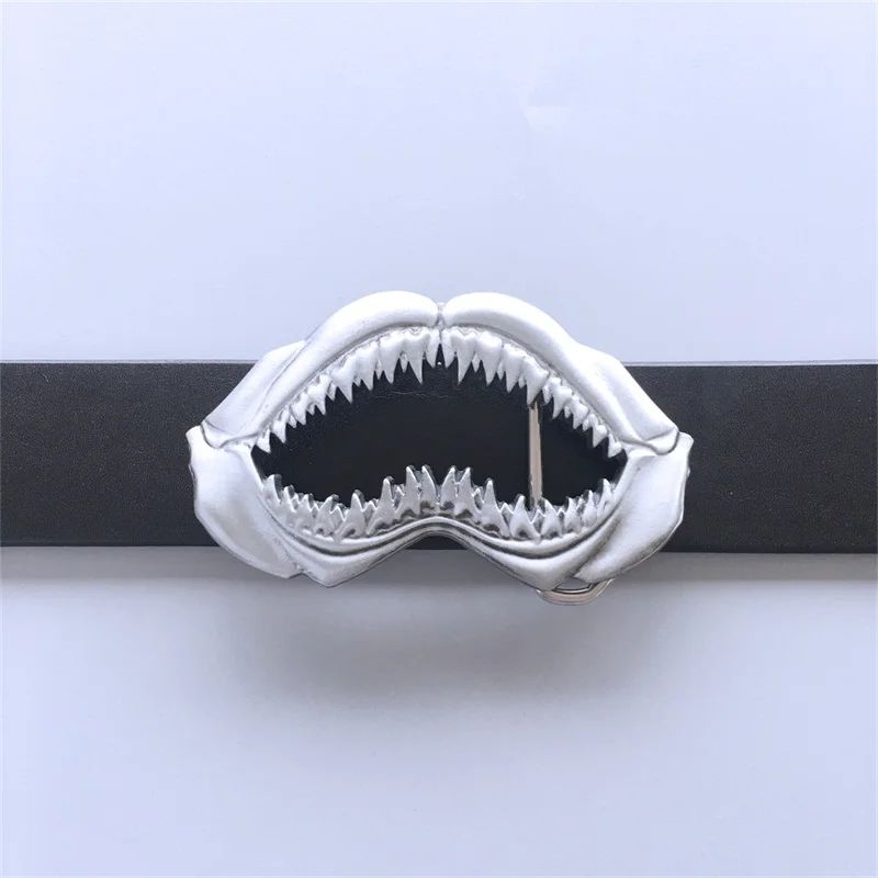 Nuovo stile vintage che scolpisce i denti di squalo fibbia per cintura Gurtelschnalle Boucle de ceinture