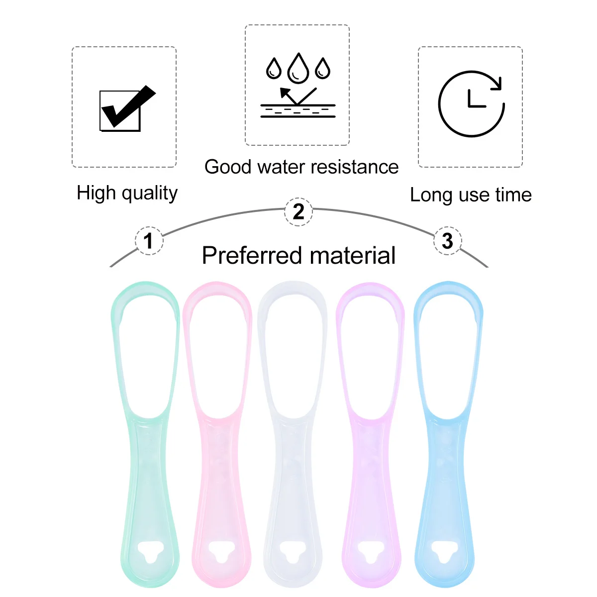 10 قطعة مكشطة اللسان الأنظف الغذاء الصف PP آمنة قابلة لإعادة الاستخدام العناية بالفم أعذب التنفس فرشاة معدنية للرجال النساء اللسان مكشطة #2