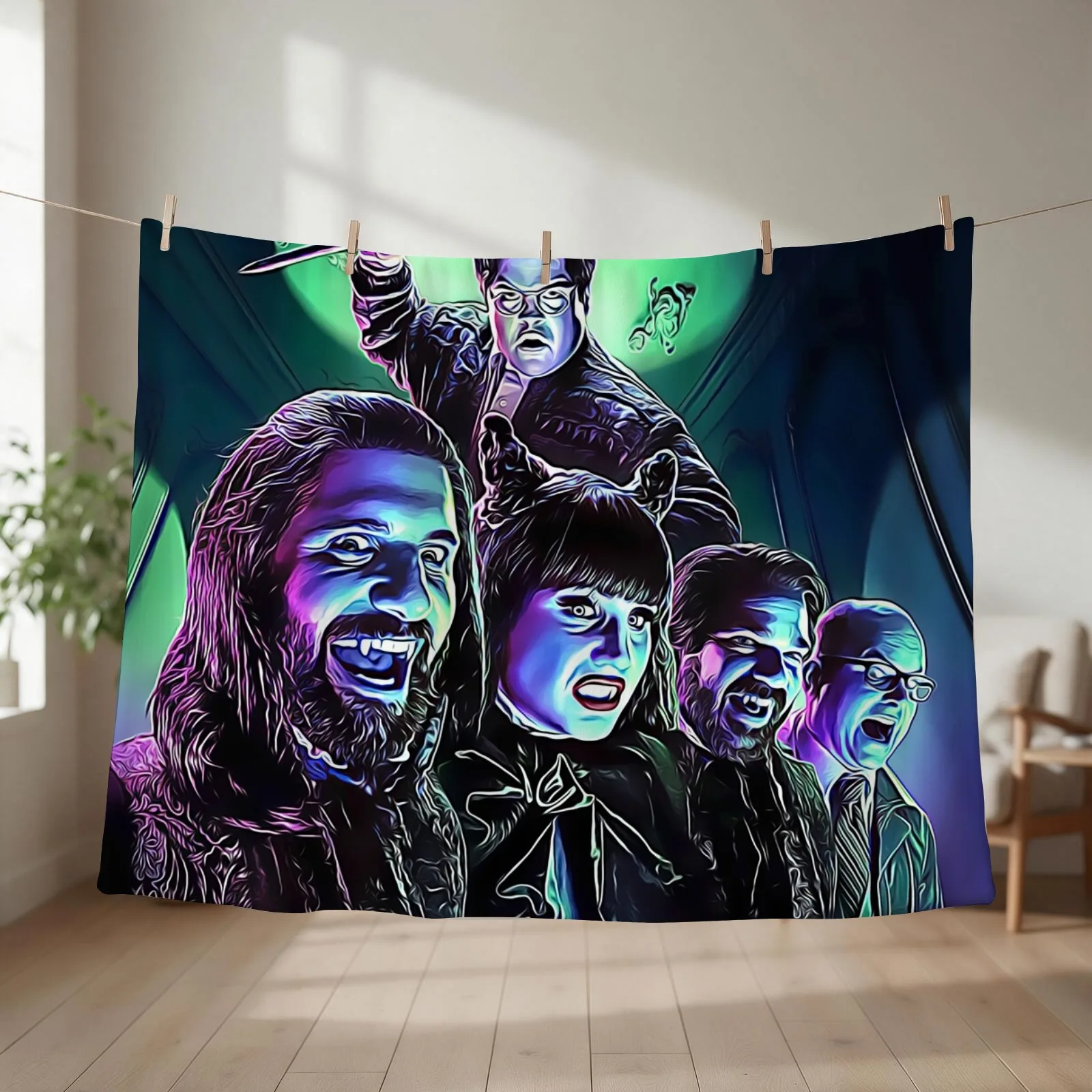 What We Do In The Shadows - Cast Throw Blanket couch cozy soft plush fuzzy picnic outdoor blanket