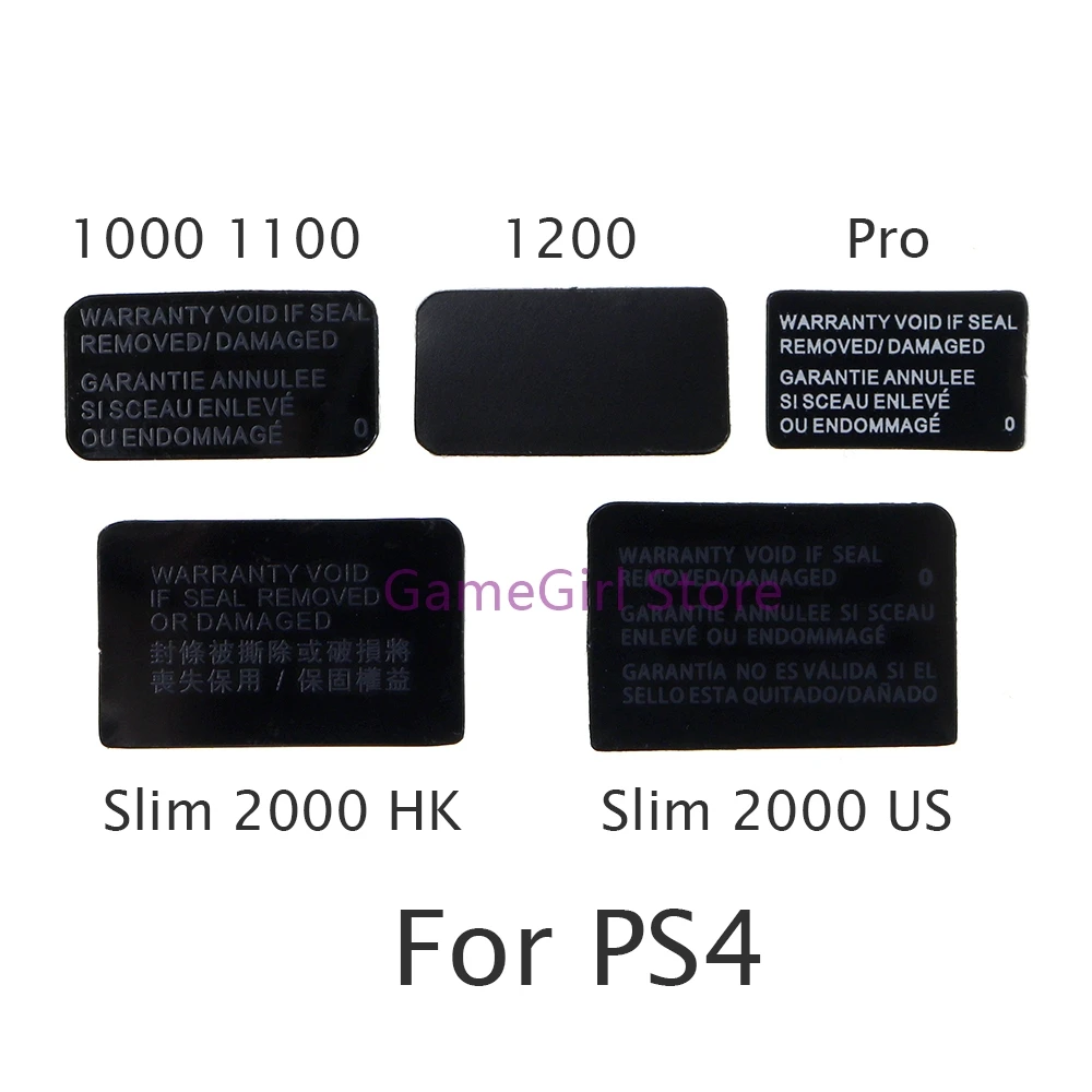 10pcs For Playstation 4 PS4 1000 1100/1200/Pro/Slim 2000 US HK Version Housing Shell Back Mark Tag Paste Sticker Lable