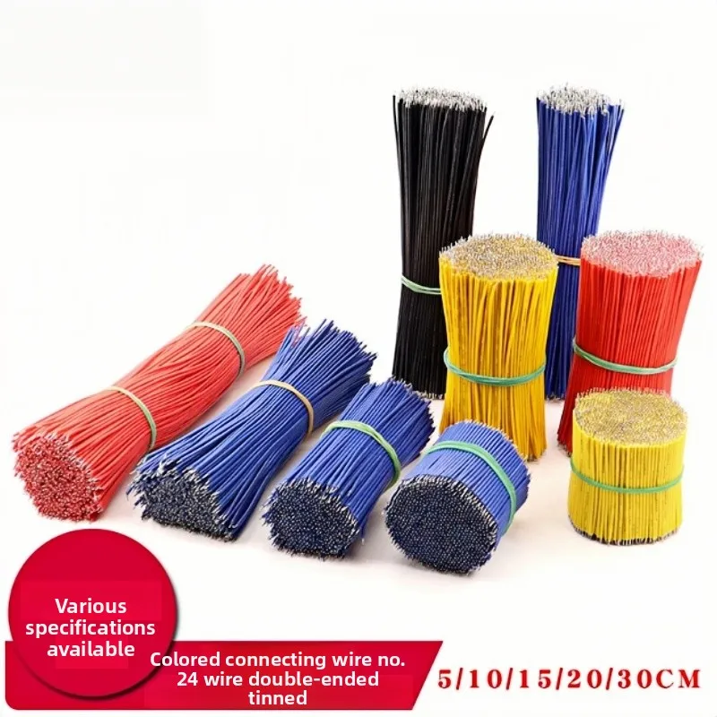 100PCS 1007 Electronic Wire, Cable Harness and Connecting Wire, 26/24/22/20AWG, Double-End Tinned, 5/10/15/20CM