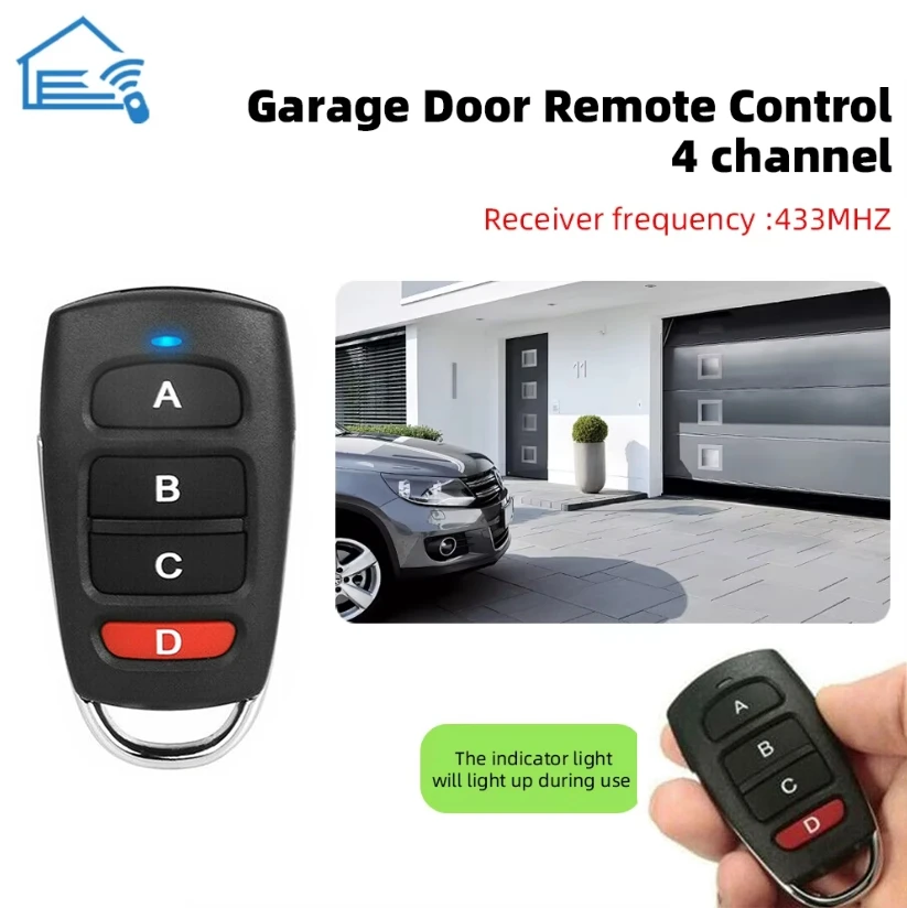 

1/5PCS Wireless RF 433mhz Remote Control Copy Code Garage Door Gate Duplicator 433 Mhz Key Remote Opener