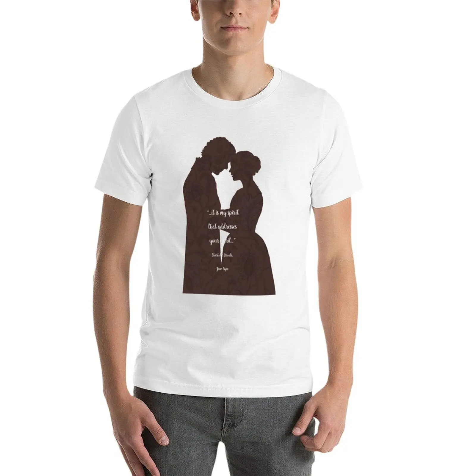 اقتباس جين آير شارلوت برونتي التنحري. تي شيرت تي شيرت للرجال قطن مضحك تي شيرت مصمم رجل جرافيك تي شيرت تي شيرت #4