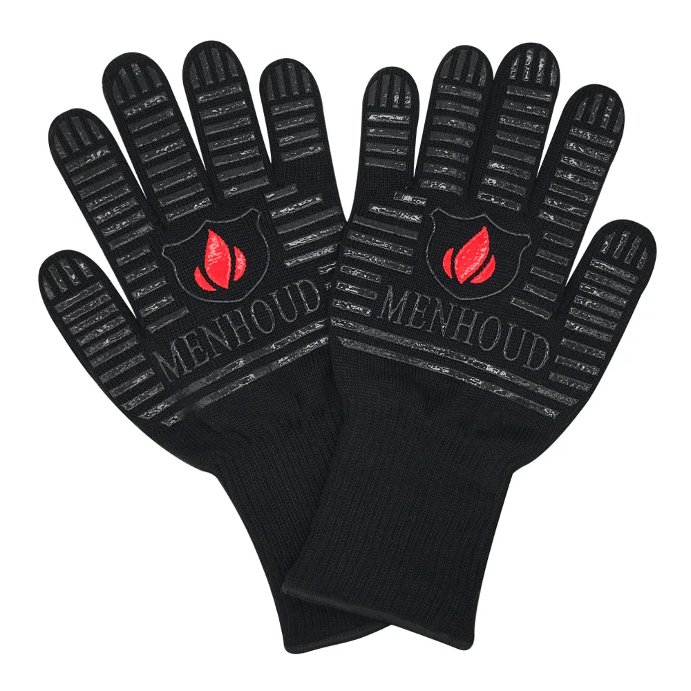 1 Uds. Guantes para barbacoa resistentes a altas temperaturas, guantes para horno 500 800, guantes ignífugos con aislamiento térmico para barbacoa, guantes de protección laboral