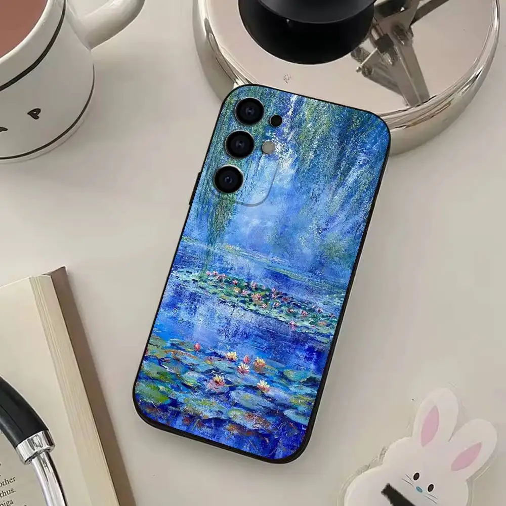 حافظة هاتف كلود مونيه مصنوعة من السيليكون الناعم لهاتف سامسونج S25، S24، S21، S22، S23، S30، Ultra، S20، Plus، Fe، Lite #5