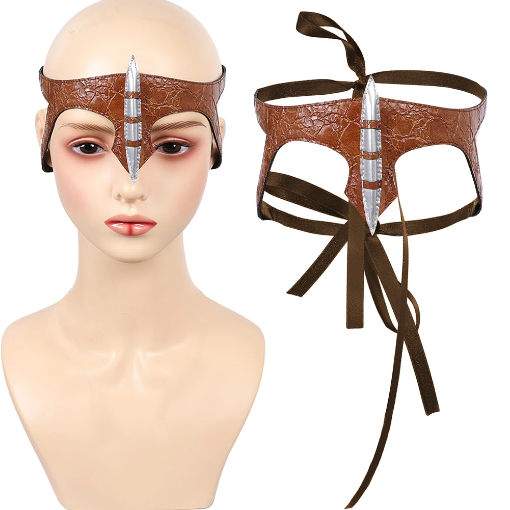 

Маскировка из фильма Аватар огня Эш Нейтири Косплей Коричневый кожаный головной убор Маска Аксессуары для костюмов Головные уборы Реквизит Хэллоуин