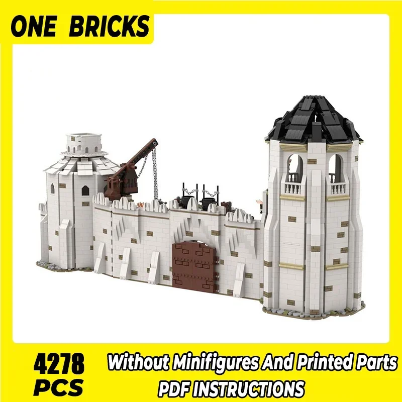 Castle Bricks Magical Rings Moc Building Blocks Movie Scene Southern Gate Model DIY Assembly Street View Toys Child Gifts